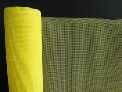 There is a roll of yellow nylon insect screen.