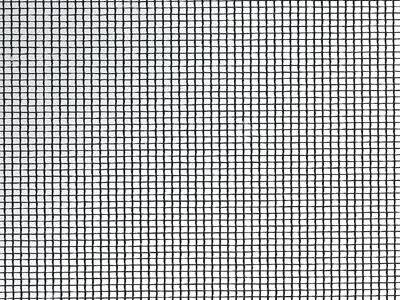 A piece of square mesh dust screen on the white background.
